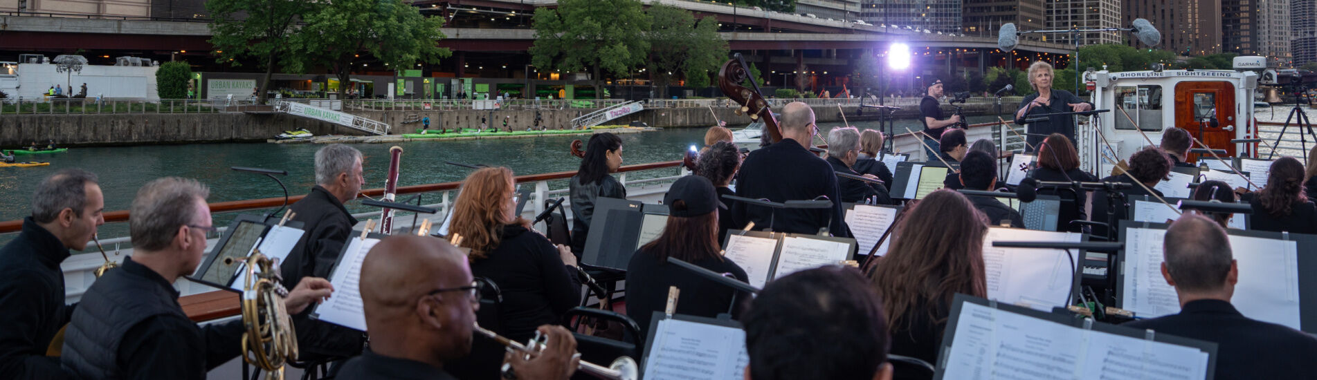 The Chicago River will metamorphose into an open-air concert hall, as Music of the Baroque presents The Chicago Water Music on Wednesday, Sept. 10 under the guidance of Dame Jane Glover.